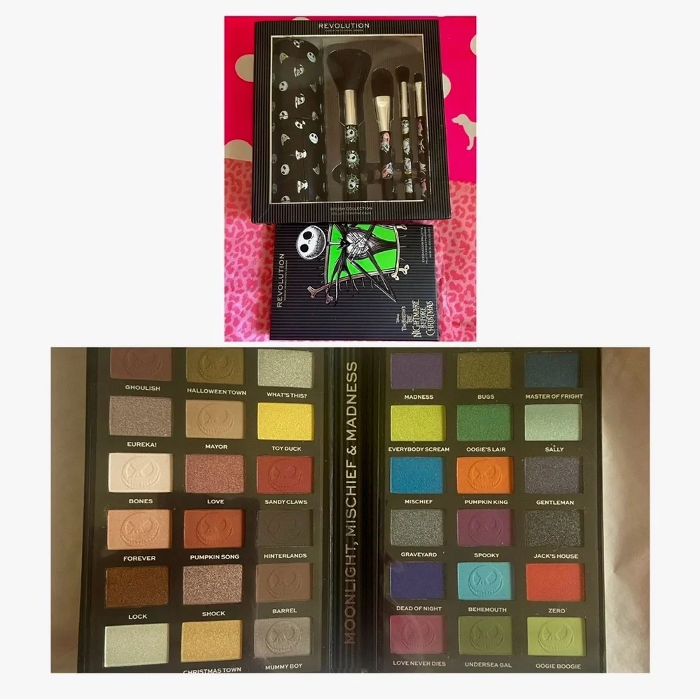 Revolution Nightmare Before Christmas Eyeshadow Palette with Brushes